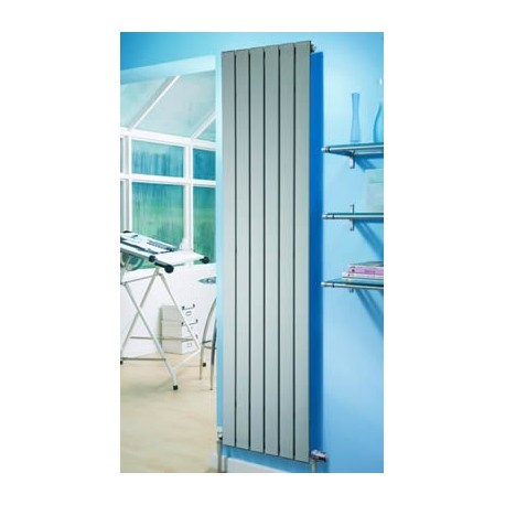 Eucotherm Mars Silver Vertical Flat Single Panel Designer Radiator 1800mm x 595mm