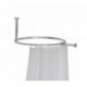 Eastgate Traditional Round Chrome 850mm Shower Curtain Rail - Adjustable Stays