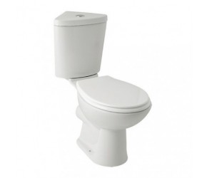 Kartell G4 Corner Close Coupled Toilet With Soft Close Seat