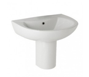 Kartell G4 545mm 2 Tap Hole Basin and Semi Pedestal