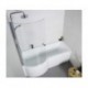 Kartell Adapt Left Hand P Shape Shower Bath 1700mm x 850mm