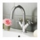 Kartell Times Chrome Mono Basin Mixer Tap With Clicker Waste