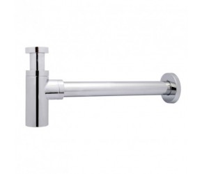 BC Designs Chrome Exposed Bath Plug & Chain Waste with Overflow Pipe