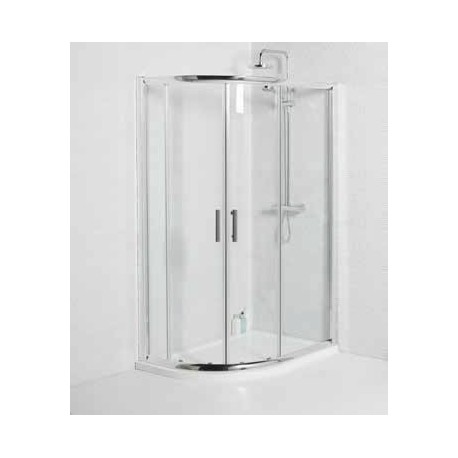 Kartell Koncept 1200mm X 800mm Offset Quadrant Shower Enclosure Inc Tray and Waste