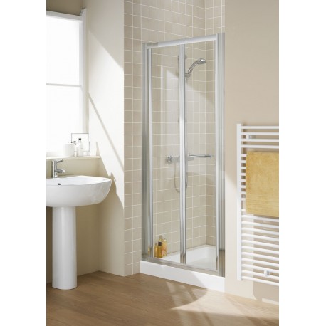 Lakes Classic Semi-Frameless Bi-Fold Shower Door 1000mm Wide x 1850mm High