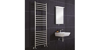 Phoenix Athena Stainless Steel Straight Towel Rail 800mm High x 600mm Wide