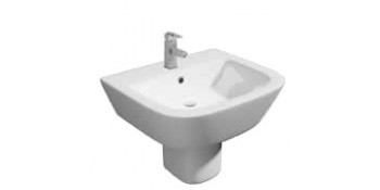 Kartell Project Round 540mm 1 Taphole Basin with Semi Pedestal