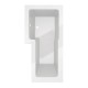 Dunham Complete Modern White Bathroom Suite with Left Hand L-Shaped Bath