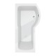 Hemsby Complete Modern White Bathroom Suite with Right Hand P-Shaped Bath
