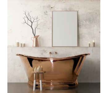 BC Designs Copper Freestanding Boat Bath 1500mm x 700mm