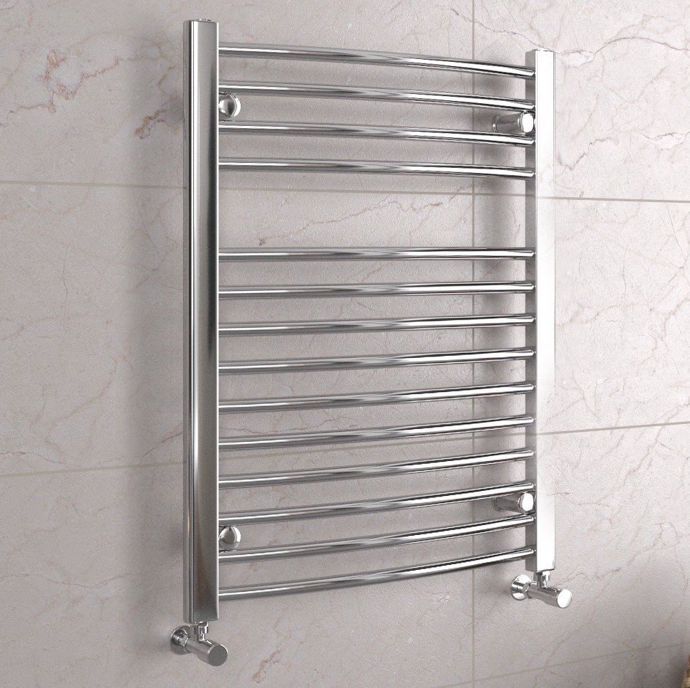 800x600mm Chrome Straight Towel Radiator Ladder Modern Bathroom RF800600 