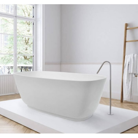 BC Designs Projekt Divita Silk Matt Solid Surface Freestanding Bath 1495mm x 720mm