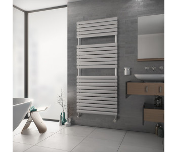 Eucotherm Nova Primus White Designer Towel Radiator 1164mm High x 600mm Wide