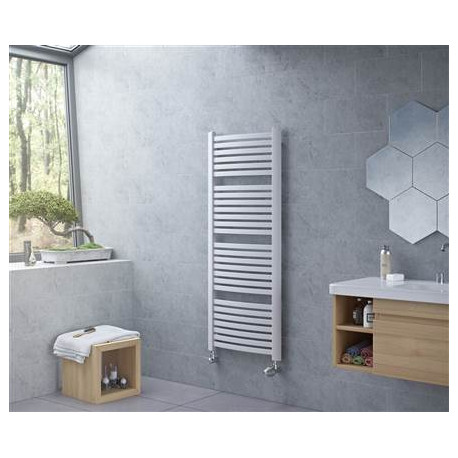 Eucotherm Fino White Ladder Towel Radiator 1395mm High x 580mm Wide