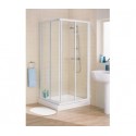 Lakes Classic Silver Framed Corner Entry Shower Enclosure 800mm Wide x 1850mm High