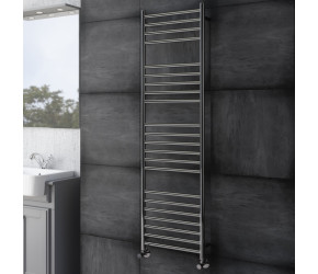 DBS Straight Polished Stainless Steel Towel Rail 1400mm High x 400mm Wide