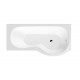 BC Designs Solid Blue P Shaped Shower Bath Right Hand 1500mm