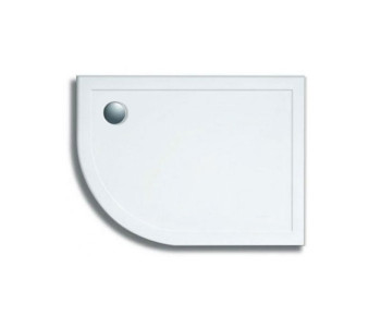 Lakes Stone Resin Low Profile Offset Left Hand Quadrant Shower Tray 900mm x 760mm