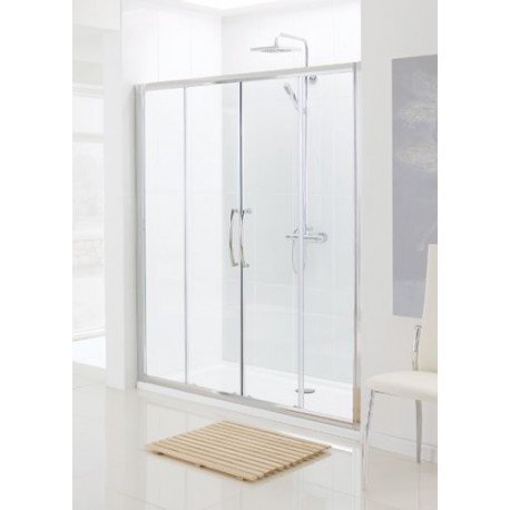 Lakes Classic Semi-Frameless Double Sliding Shower Door 1400mm Wide x 1850mm High