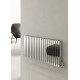 Reina Flox Polished Stainless Steel Double Panel Flat Radiator 600mm x 1180mm
