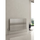 Reina Flox Brushed Stainless Steel Double Panel Flat Radiator 600mm x 590mm