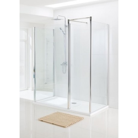 Lakes Classic Semi-Frameless Walk In Front Panel 1200mm Wide x 1850mm High