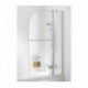 Lakes Classic Curved Bath Screen With Rail 975mm x 1400mm