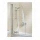 Lakes Classic Sculpted Bath Screen With Rail 860mm x 1400mm