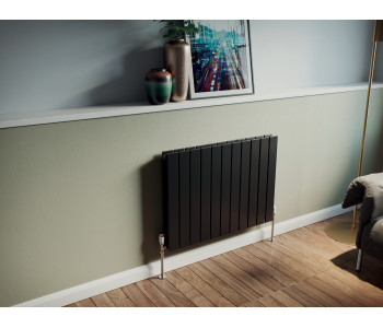Eucotherm Mars 600 Vertical Anthracite Double Flat Panel Radiator 600mm x 820mm
