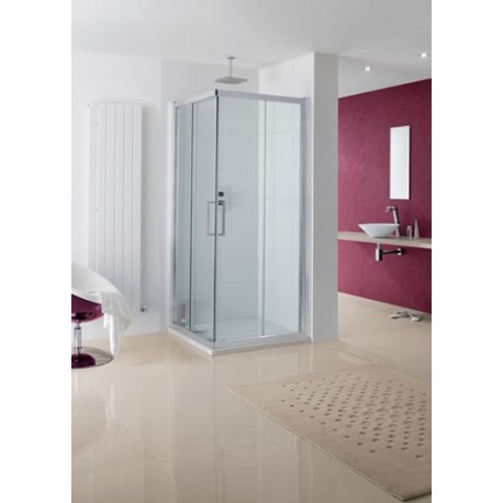 Lakes Malmo Corner Entry Semi-Frameless Shower Enclosure 800mm Wide x 2000mm High