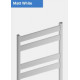 Eastbrook Pelago Matt White Aluminium Slim Heated Towel Rail 600mm x 600mm