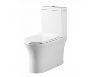 Iona Viva Rimless Comfort Height Closed Back Toilet Pan with Cistern & Soft Close Seat