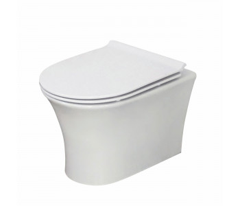 Iona Viva Rimless Wall Hung Pan with Soft Close Seat