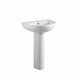 Iona 550mm One Taphole Basin and Full Pedestal