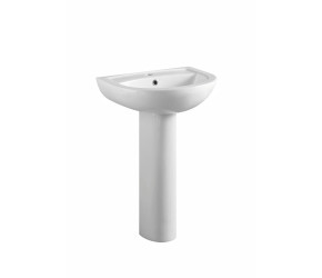 Iona 550mm One Taphole Basin and Full Pedestal