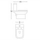 Iona Nix Open Back Toilet Pan with Cistern and Soft Close Seat