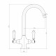 Iona KT3 Brushed Nickel Traditional Kitchen Tap
