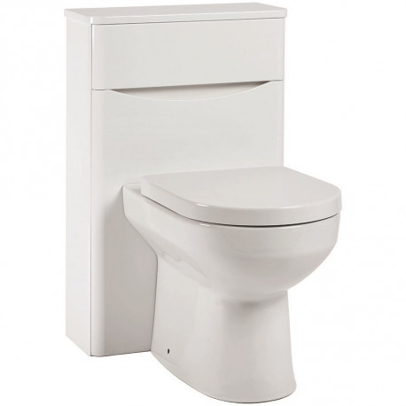 Iona Contour Gloss White Back To Wall Toilet WC Unit 500mm