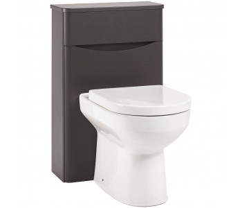 Iona Contour Matt Grey Back To Wall Toilet WC Unit 500mm