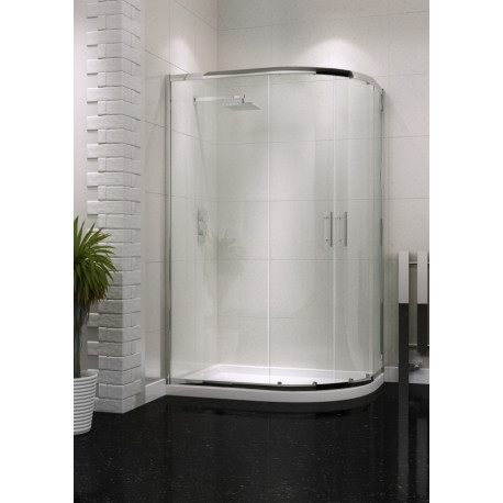 Iona A6 Easy Clean Double Door Offset Quadrant Shower Door 1200mm x 800mm