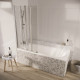 Iona A6 Easy Clean 6mm Single Arm Four Panel Bath Screen 1500mm x 800mm