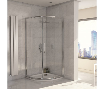 Iona A8 Easy Clean 8mm Glass Double Door Quadrant Shower 800mm