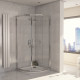 Iona A8 Easy Clean 8mm Glass Double Door Quadrant Shower 900mm
