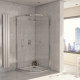 Iona A8 Easy Clean 8mm Glass Single Door Offset Quadrant Shower 1200mm x 800mm