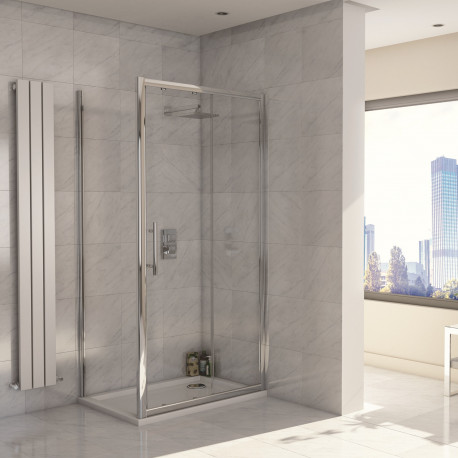 Iona A8 Easy Clean 8mm Glass Sliding Shower Door 1100mm