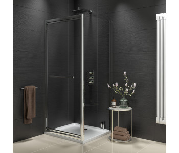 Iona A8 Easy Clean 8mm Glass Infold Shower Door 760mm