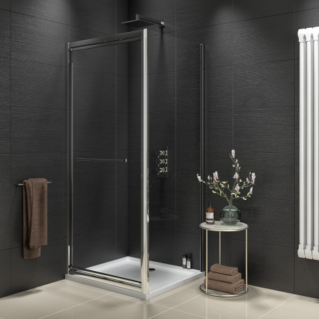 Iona A8 Easy Clean 8mm Glass Infold Shower Door 900mm