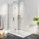Ioan A8 Easy Clean 8mm Glass 700mm Wetroom Panel With 275mm Deflector Panel