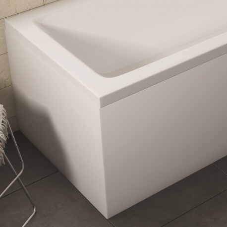 Iona White Gloss Waterproof End Bath Panel 1700mm