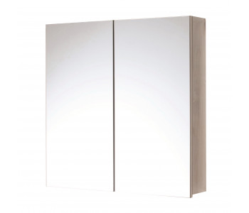 Iona Double Door Stainless Steel Bathroom Mirror Cabinet 600mm x 600mm